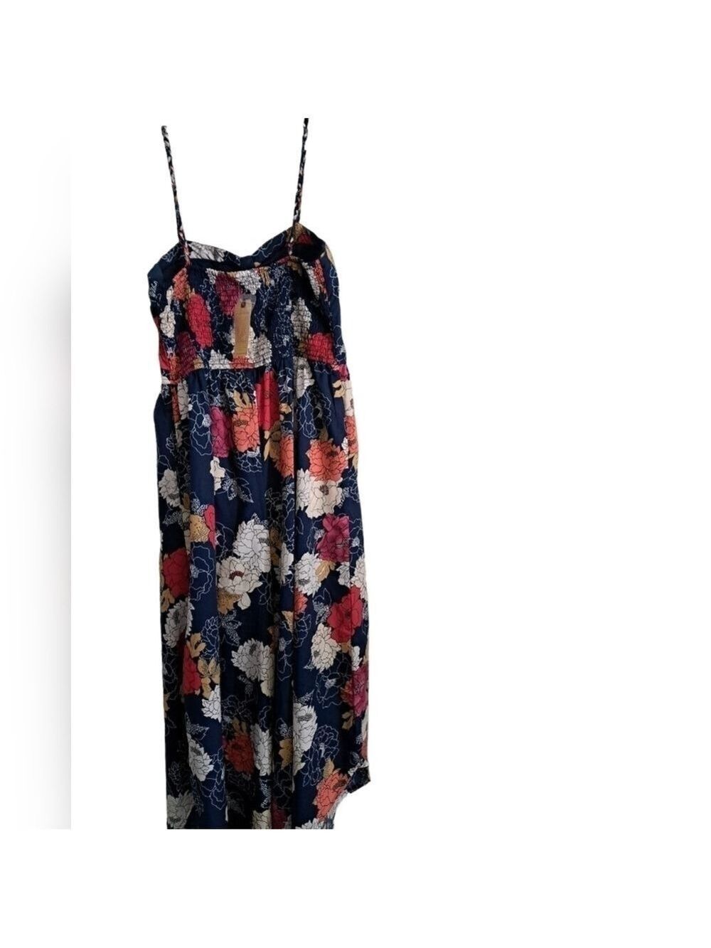 BAND OF THE FREE bold floral palazzo pant jumpsuit coastal lined padded top LG - Picture 2 of 10